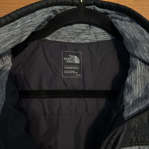 The North Face Women's Pseudio Vest Grey Black Full Zip Puffer Size Medium - Picture 3 of 7
